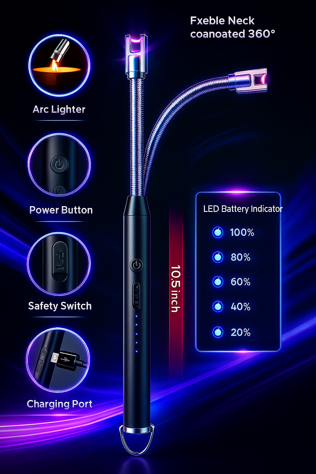 Rechargeable Usb Electric Gas Lighter